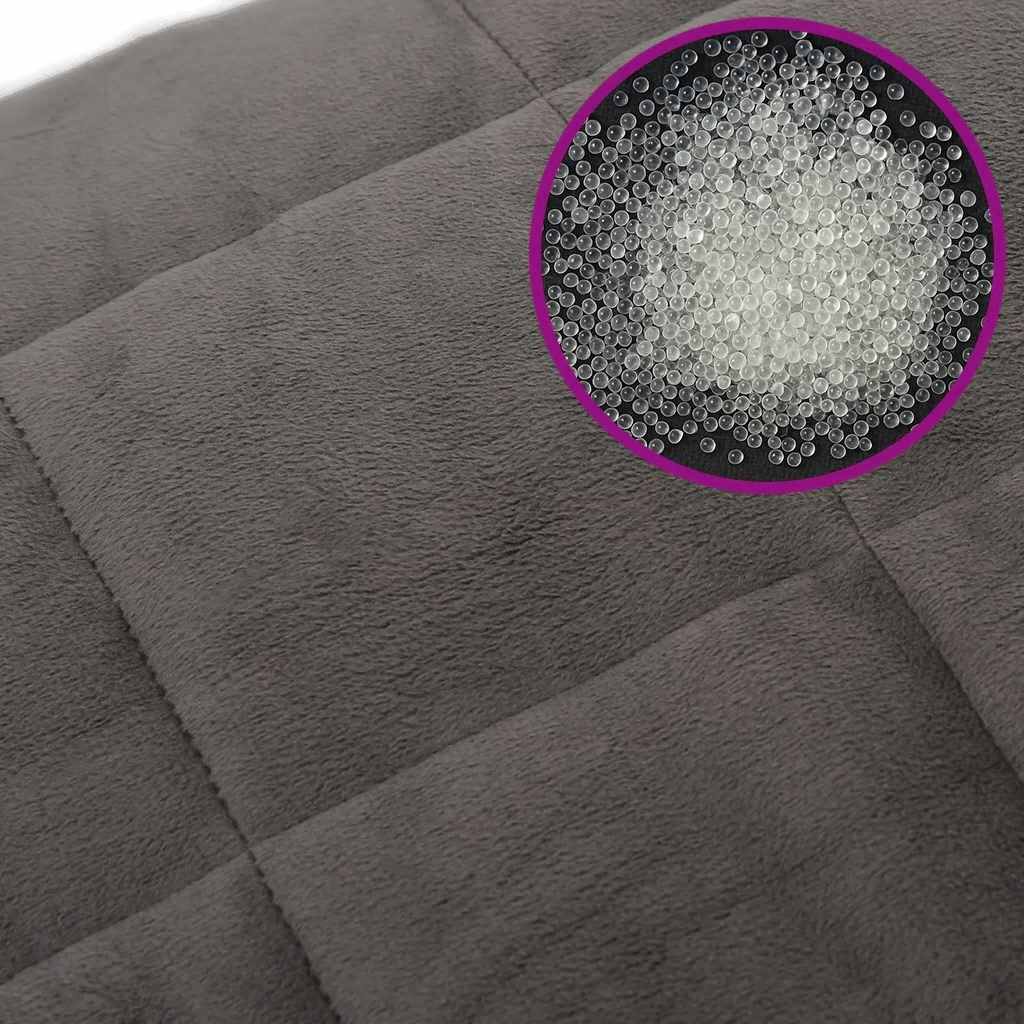 Couverture lestée grise 155x220 cm 11 kg Tissu