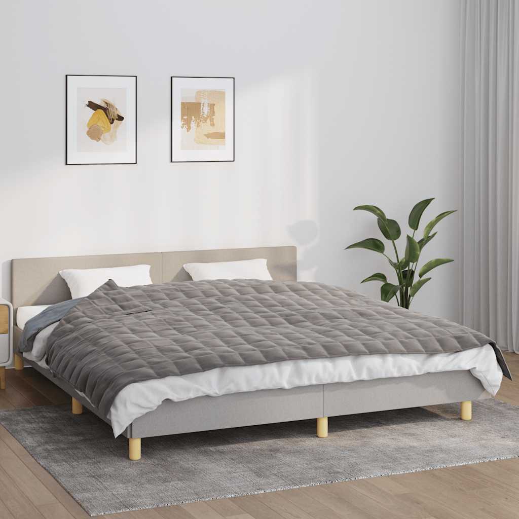Couverture lestée grise 155x220 cm 11 kg Tissu
