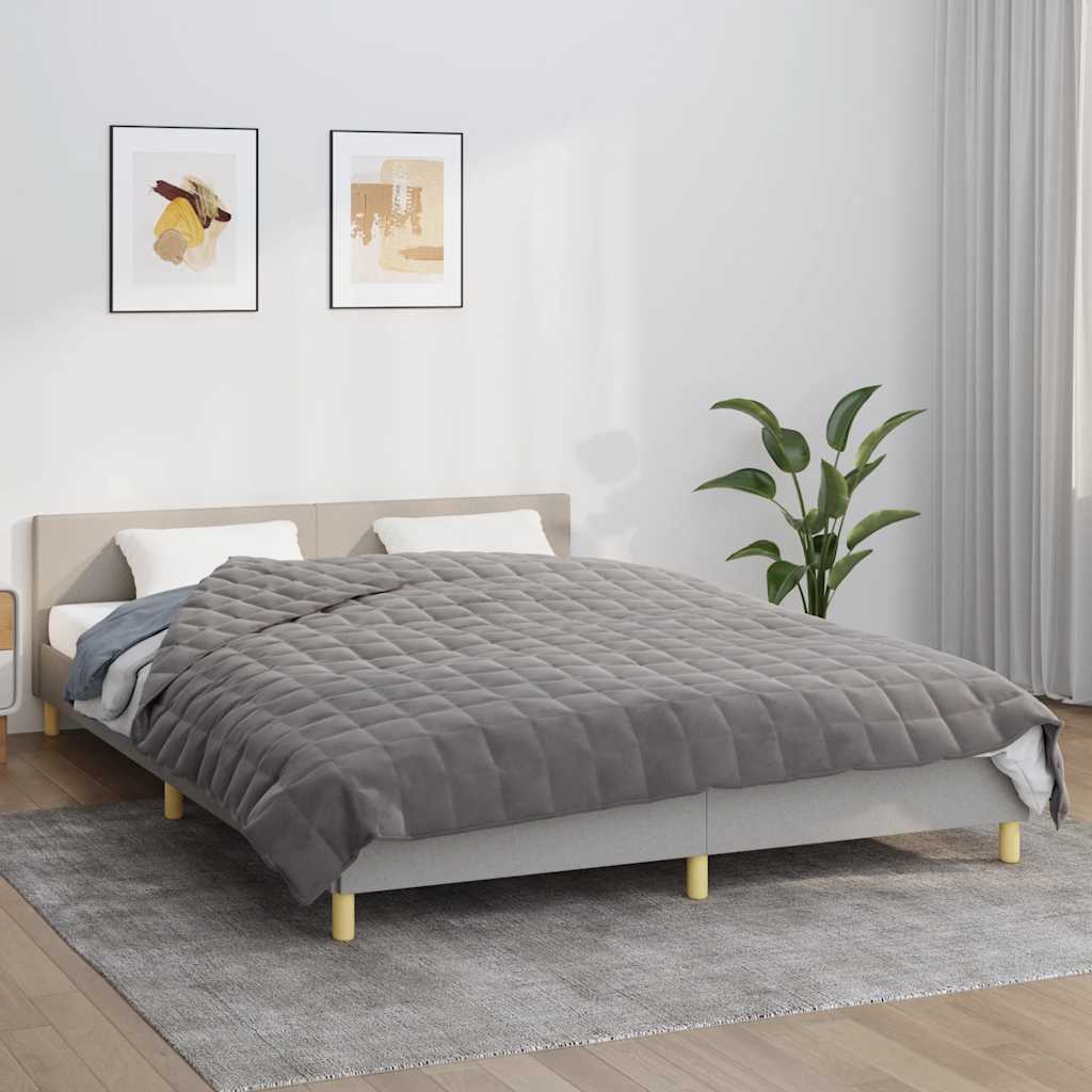 Couverture lestée grise 200x200 cm 13 kg Tissu
