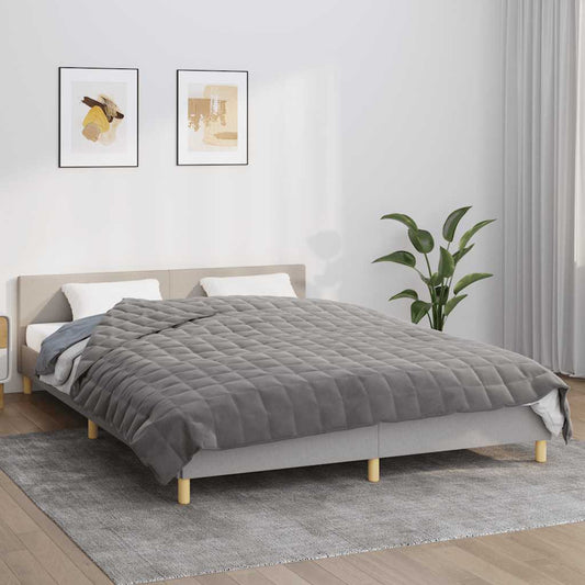 Grey Weighted Blanket 220x235 cm 11 kg Fabric