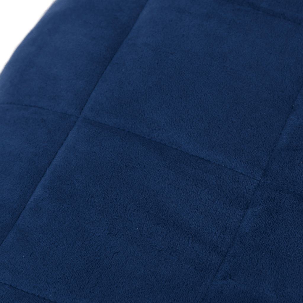 Couverture lestée bleue 138x200 cm 6 kg tissu