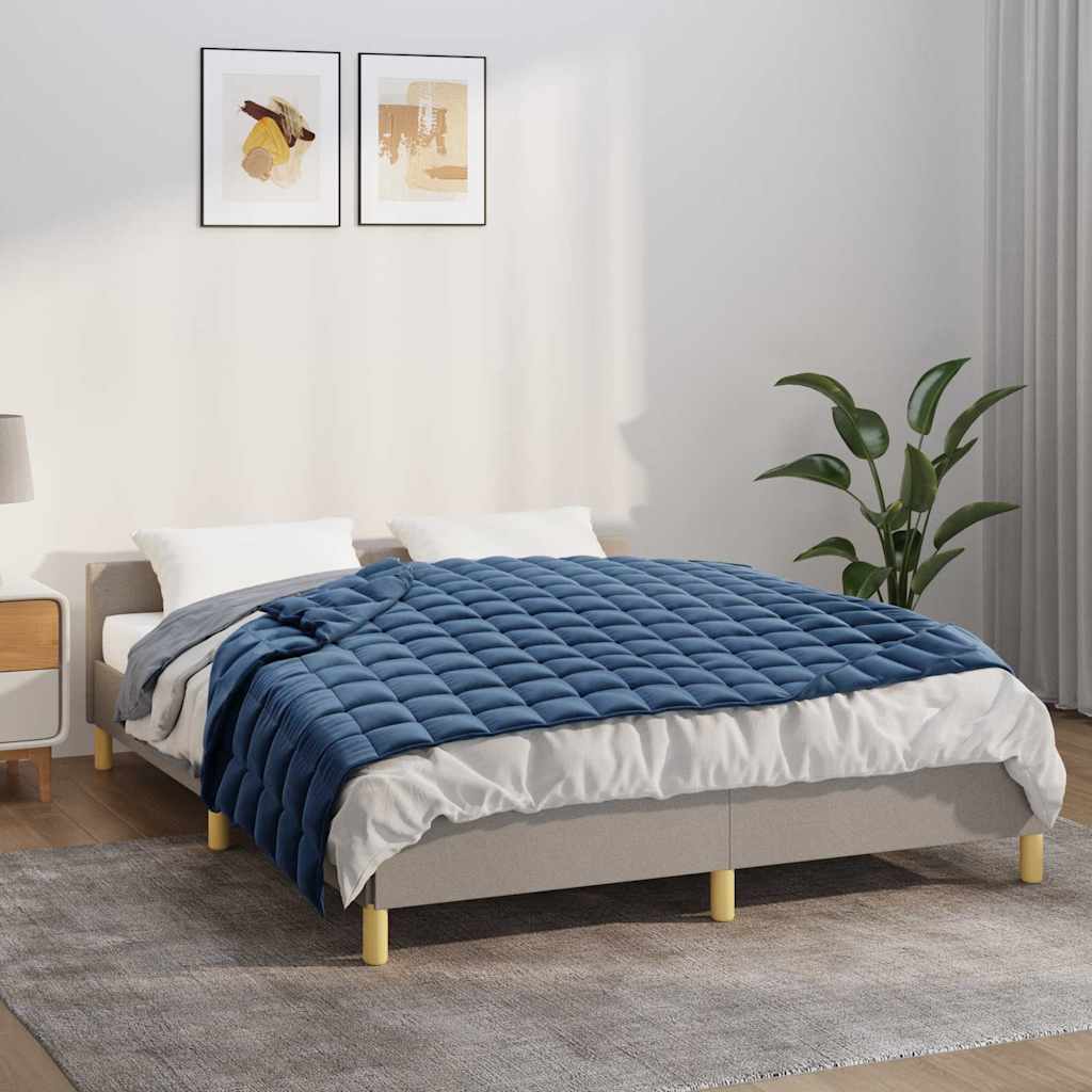 Couverture lestée bleue 138x200 cm 6 kg tissu