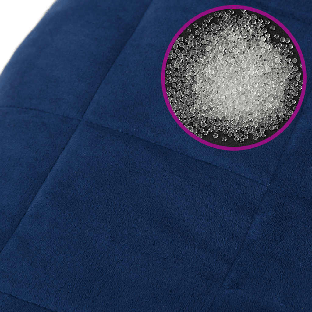 Weighted Blanket Blue 138x200 cm 10 kg Fabric