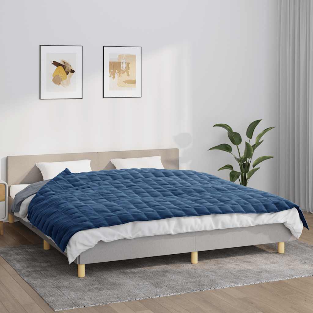 Couverture lestée bleue 155x220 cm 7 kg Tissu