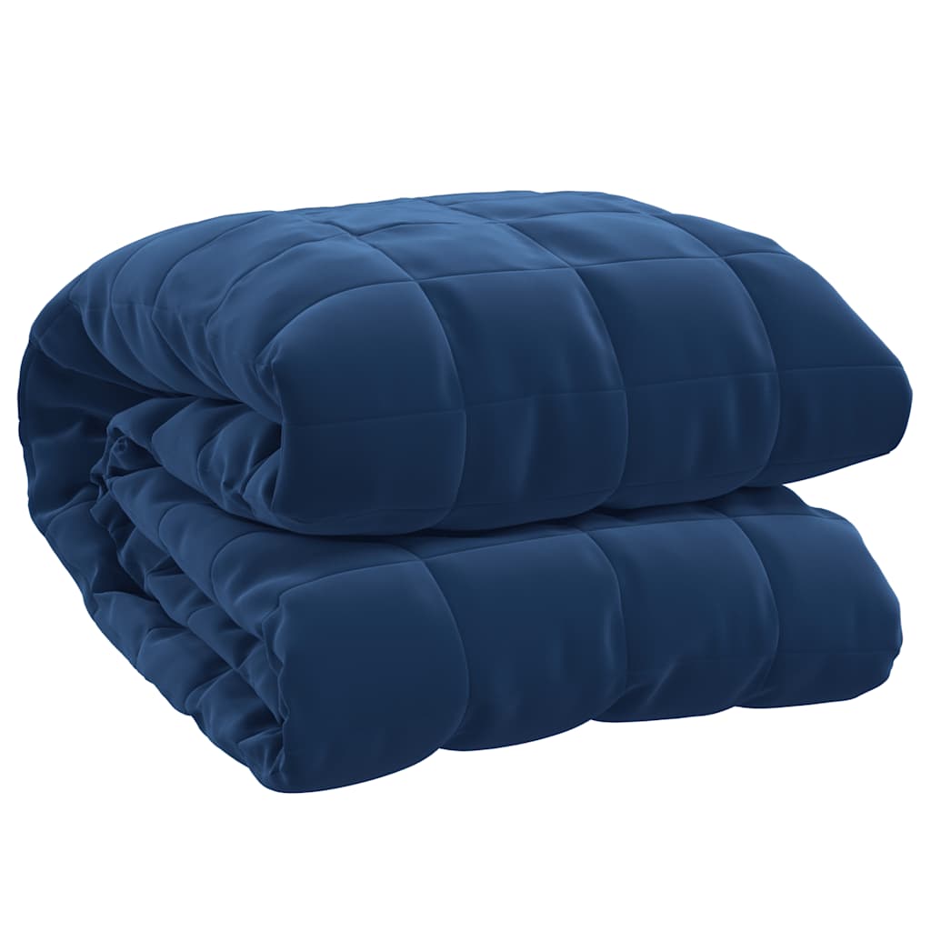 Couverture lestée bleue 200x200 cm 13 kg Tissu