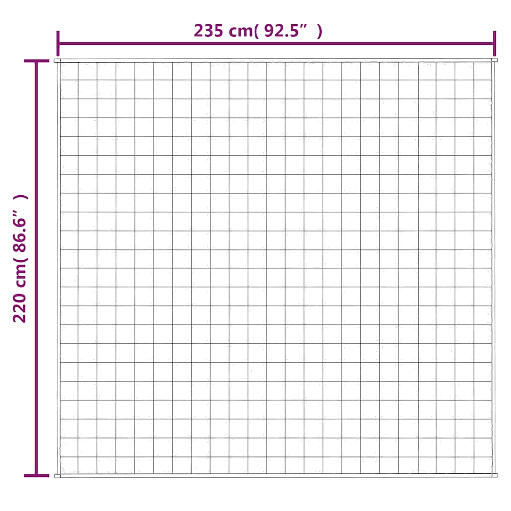Weighted Blanket Blue 220x235 cm 15 kg Fabric