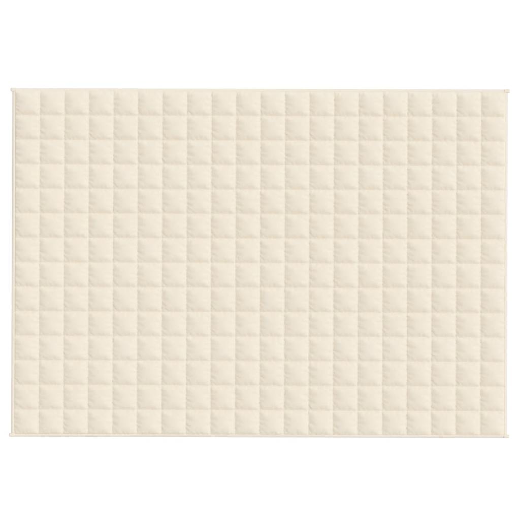 Couverture lestée Crème Clair 138x200 cm 6 kg Tissu