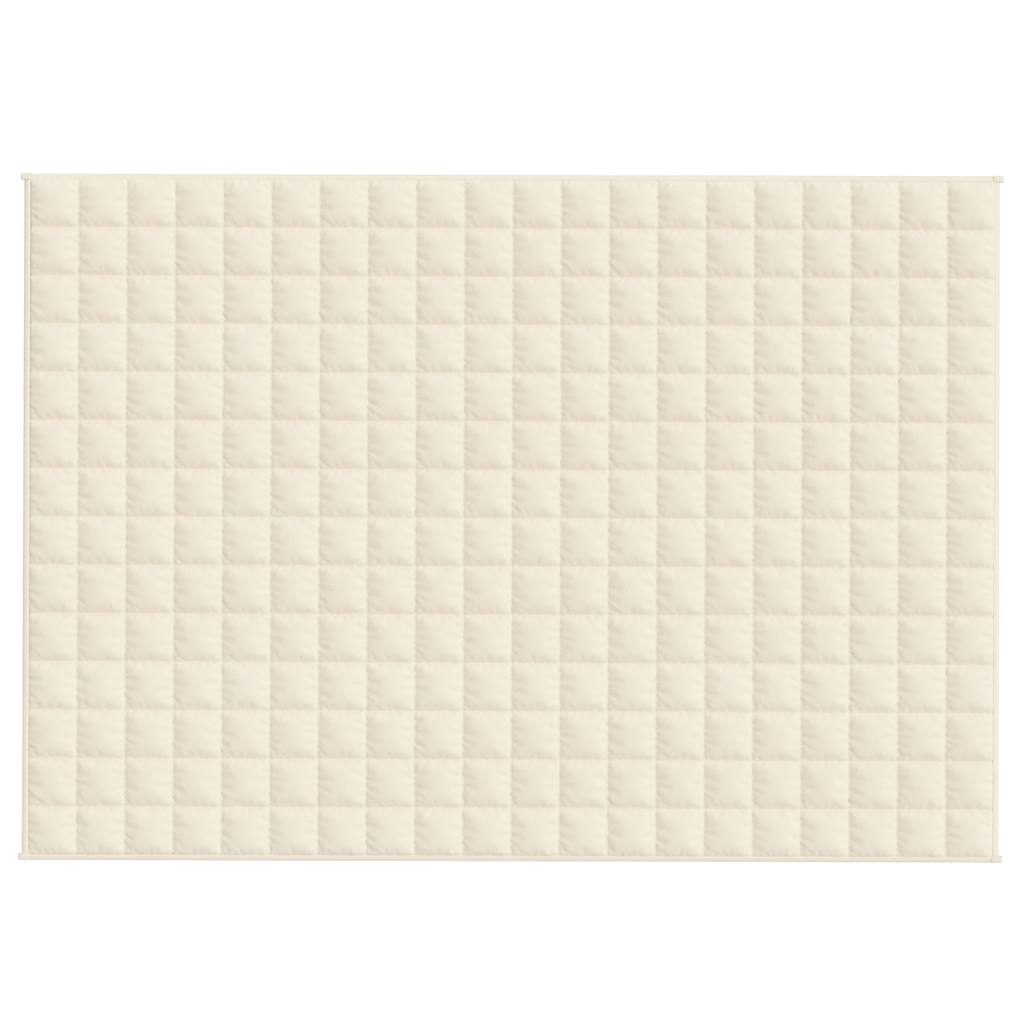 Weighted Blanket Light Cream 138x200 cm 10 kg Fabric