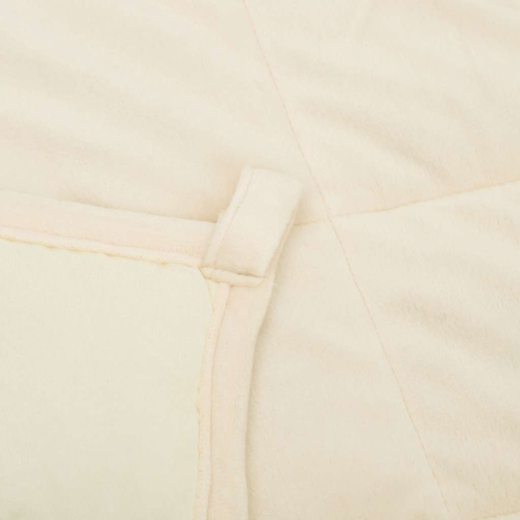 Weighted Blanket Light Cream 138x200 cm 10 kg Fabric
