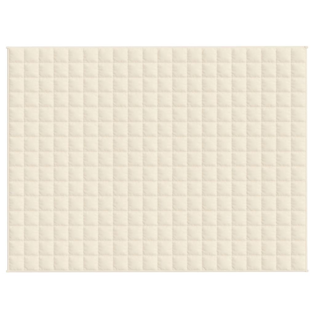 Gewichtsdecke Hellcreme 150x200 cm 7 kg Stoff