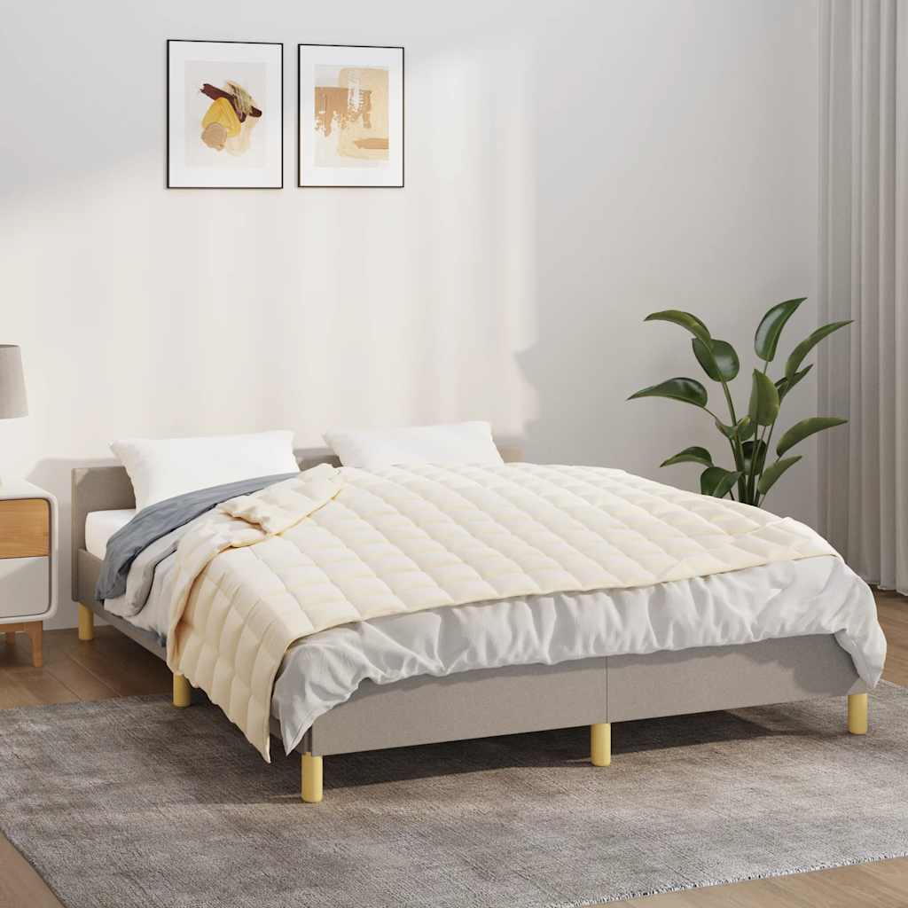 Couverture lestée crème clair 150x200 cm 11 kg Tissu