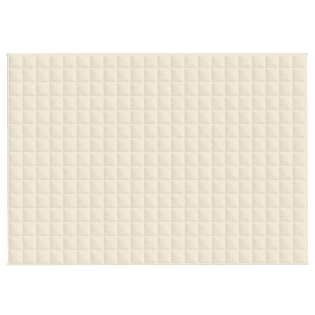 Gewichtsdecke Hellcreme 155x220 cm 7 kg Stoff