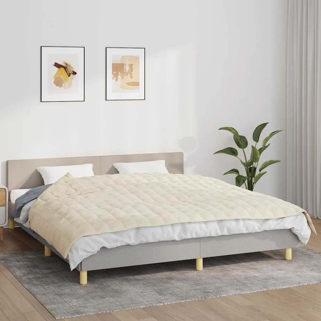 Couverture lestée crème clair 155x220 cm 11 kg Tissu