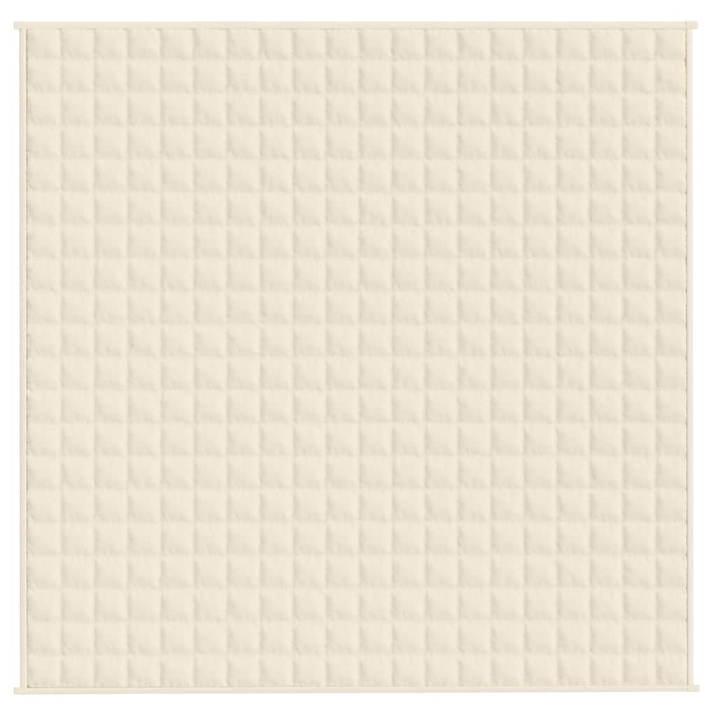 Couverture lestée crème clair 200x200 cm 9 kg Tissu