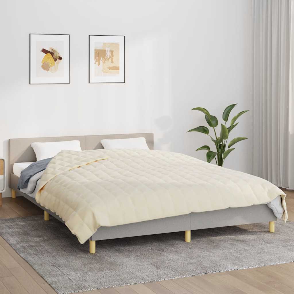 Gewichtsdecke Hellcreme 200x225 cm 9 kg Stoff