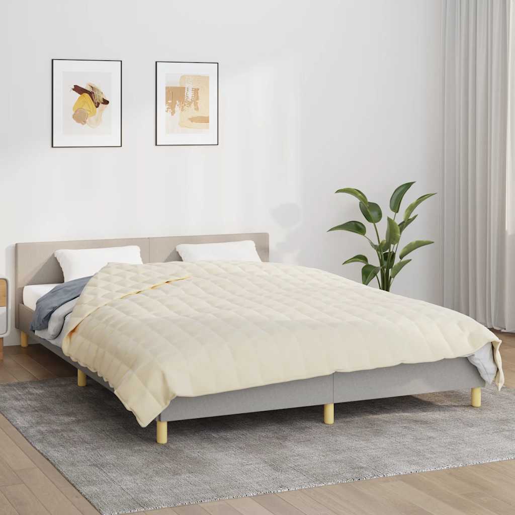 Couverture lestée Crème Clair 200x225 cm 13 kg Tissu