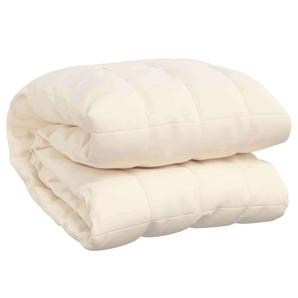 Couverture lestée Crème Clair 220x235 cm 11 kg Tissu