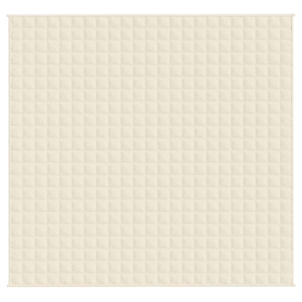 Couverture lestée Crème Clair 220x235 cm 15 kg Tissu