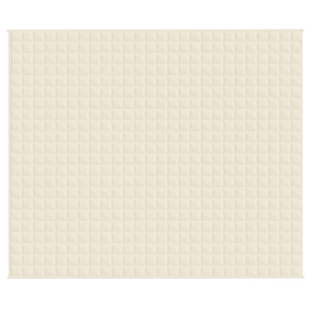 Couverture lestée crème clair 220x260 cm 15 kg tissu