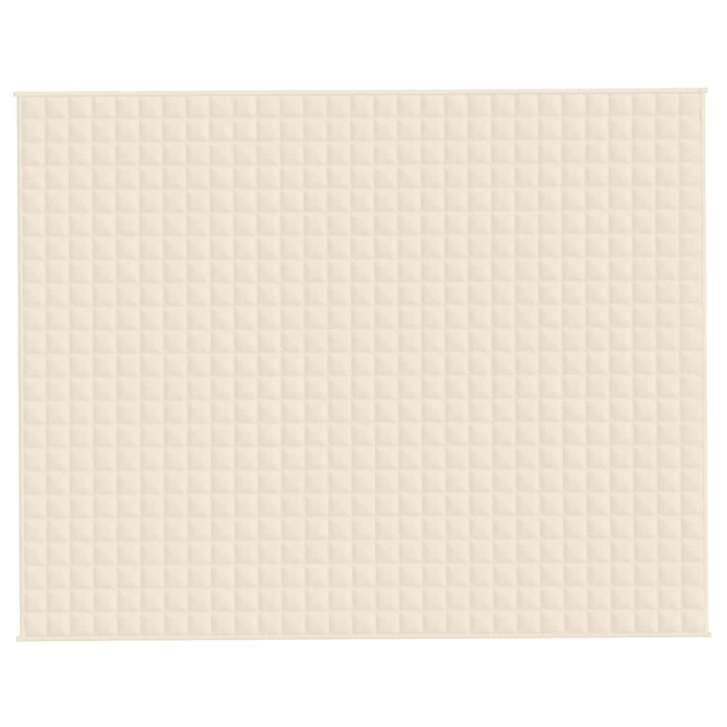 Couverture lestée crème clair 235x290 cm 11 kg Tissu