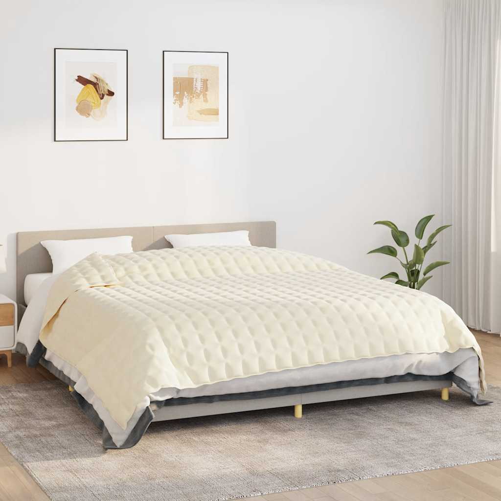 Couverture lestée crème clair 235x290 cm 11 kg Tissu