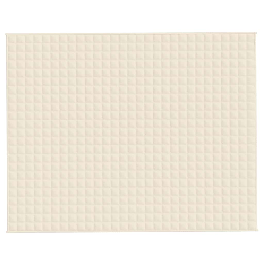 Couverture lestée crème clair 235x290 cm 15 kg tissu