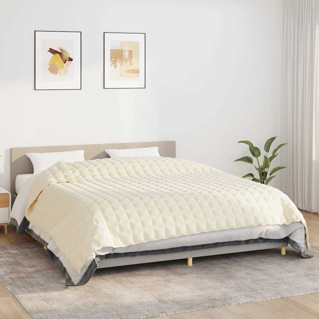 Couverture lestée crème clair 235x290 cm 15 kg tissu