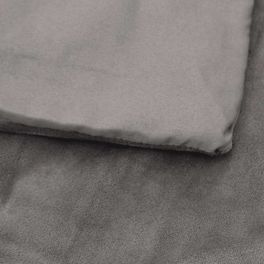 Couverture lestée avec housse grise 138x200 cm 6 kg Tissu