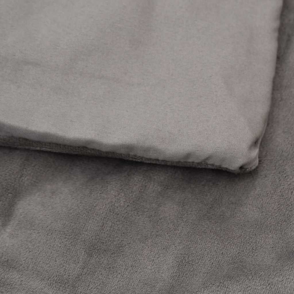 Couverture lestée avec housse grise 150x200 cm 11 kg Tissu