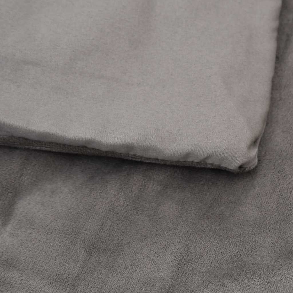 Couverture lestée avec housse grise 155x220 cm 11 kg Tissu