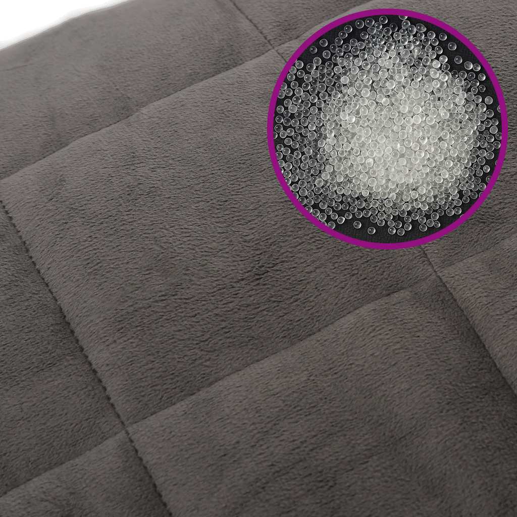Couverture lestée avec housse grise 155x220 cm 11 kg Tissu
