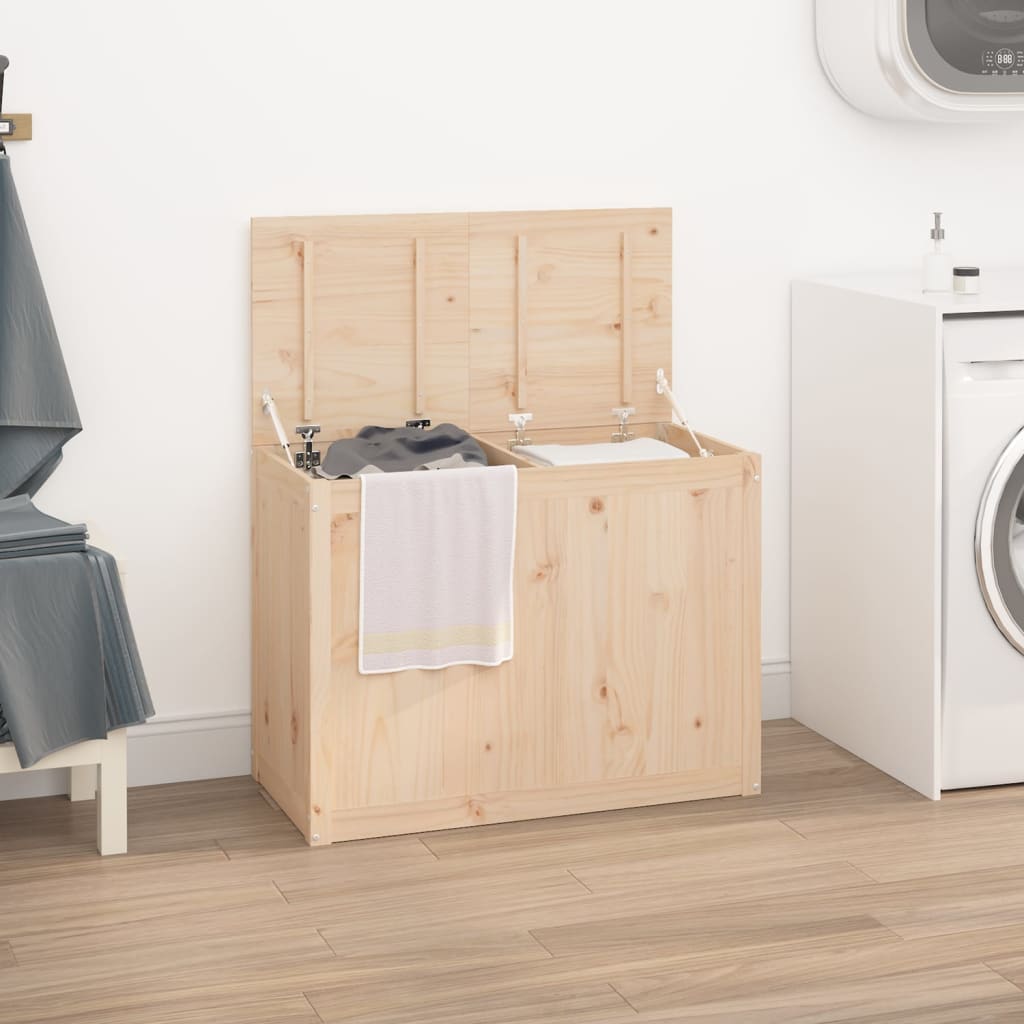 Laundry Chest 88.5x44x66 cm Solid Pine