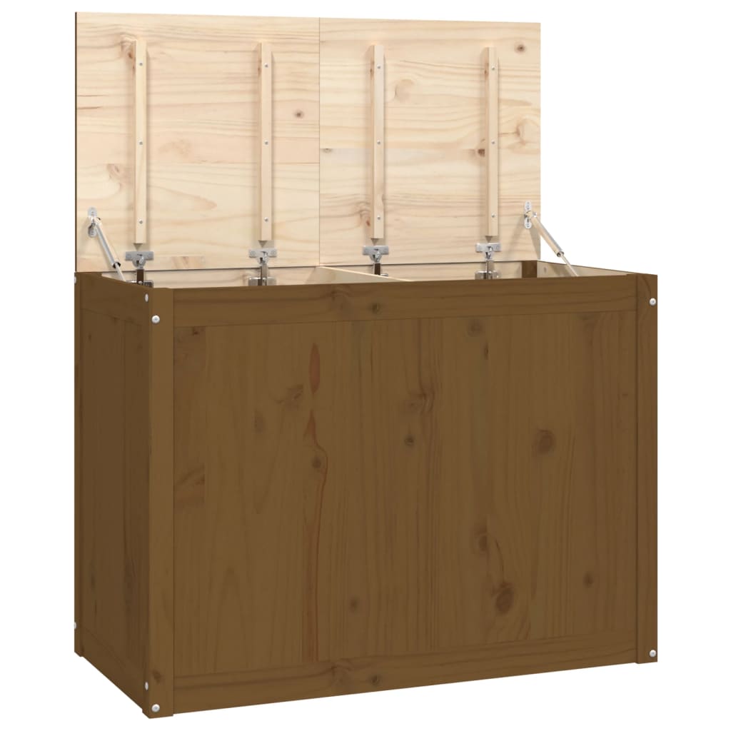 Laundry Chest Honey Brown 88.5x44x66 cm Solid Pine