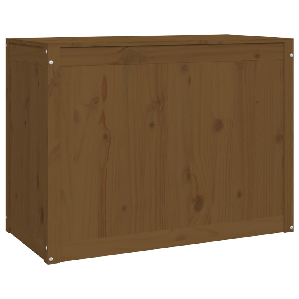 Laundry Chest Honey Brown 88.5x44x66 cm Solid Pine