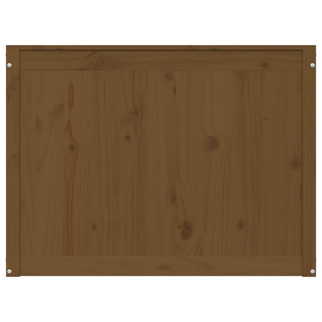 Laundry Chest Honey Brown 88.5x44x66 cm Solid Pine