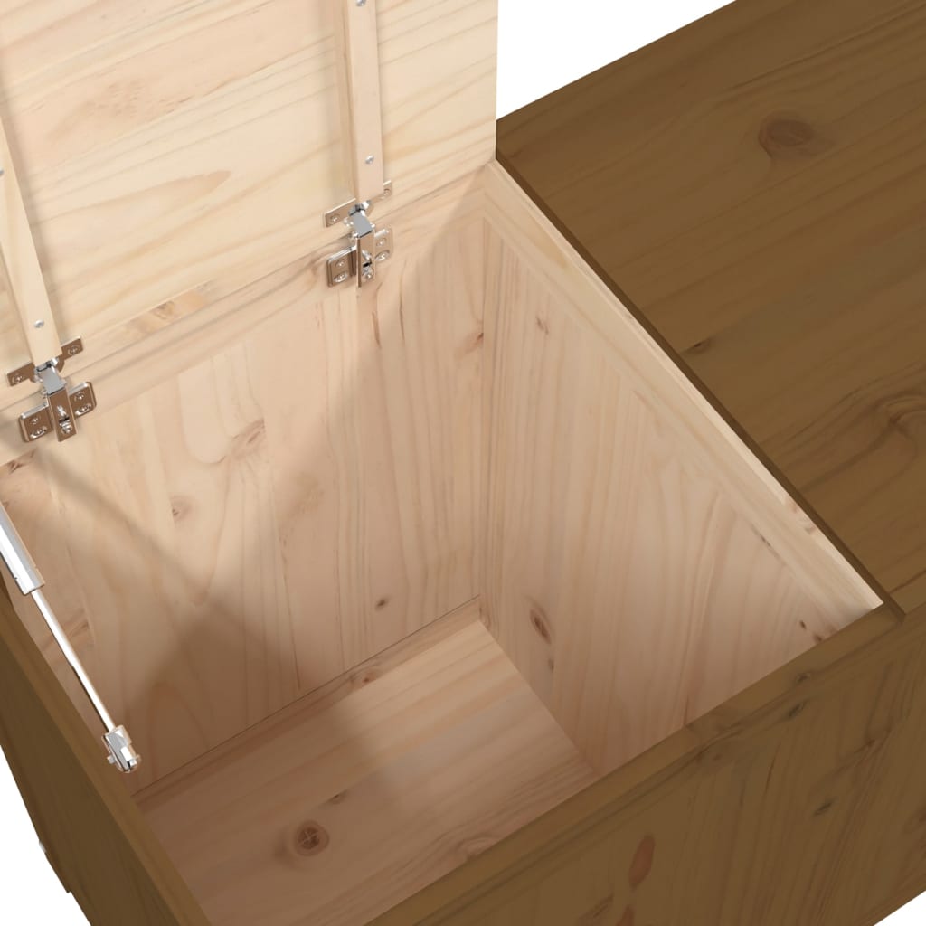 Laundry Chest Honey Brown 88.5x44x66 cm Solid Pine