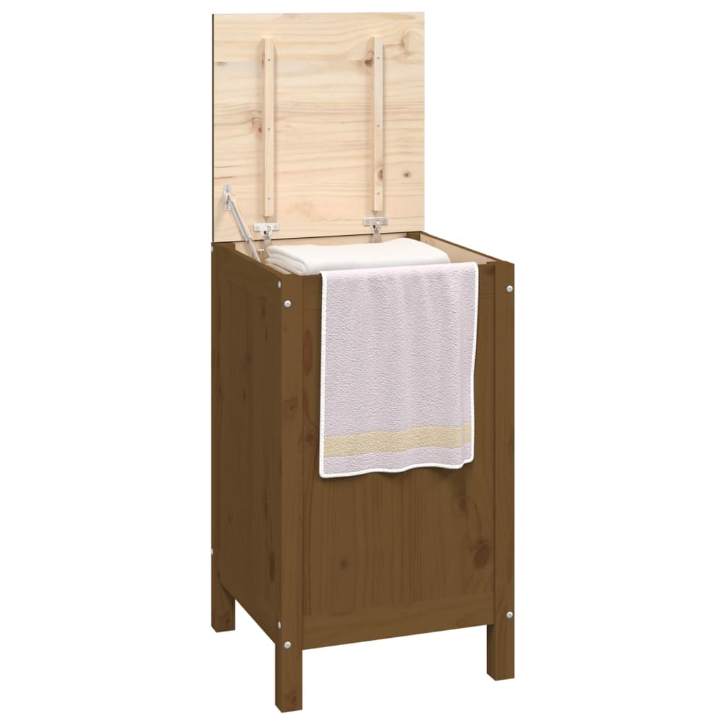 Laundry Chest Honey Brown 44x44x76cm Solid Pine