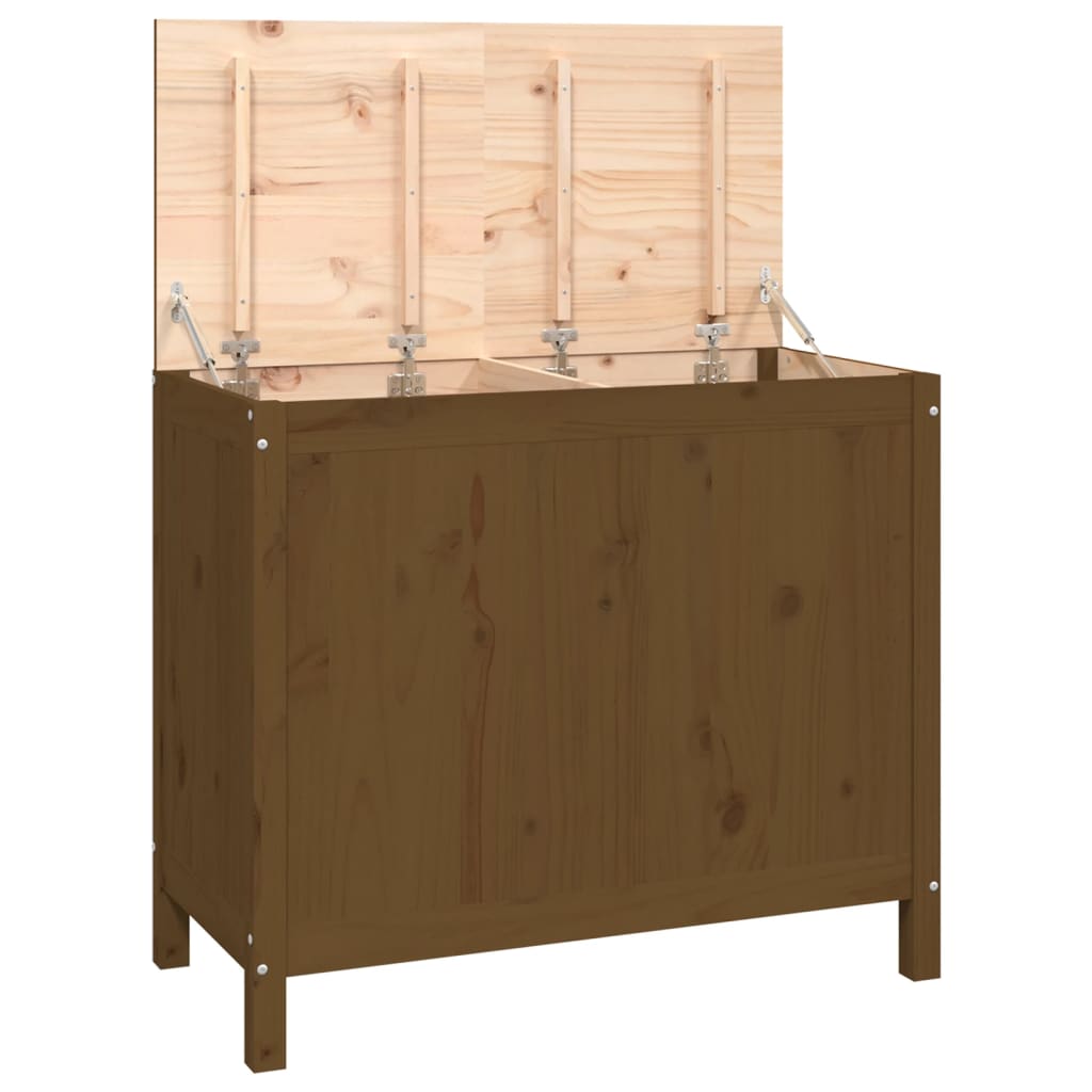 Coffre à linge Brun Miel 88,5x44x76 cm Pin Massif