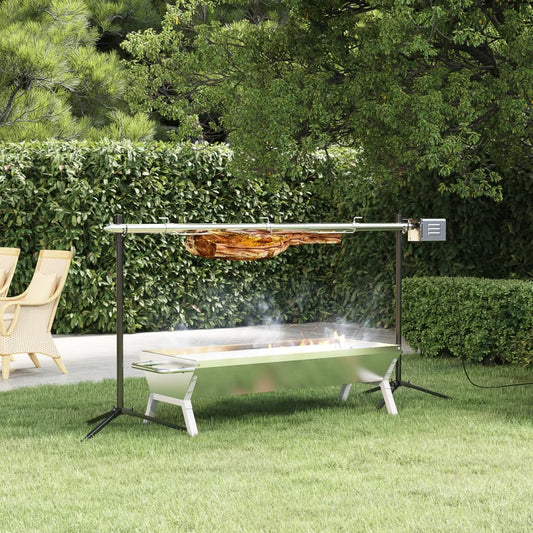 Automatischer Grillspieß mit Motor Edelstahl 150x46,5x82,5 cm