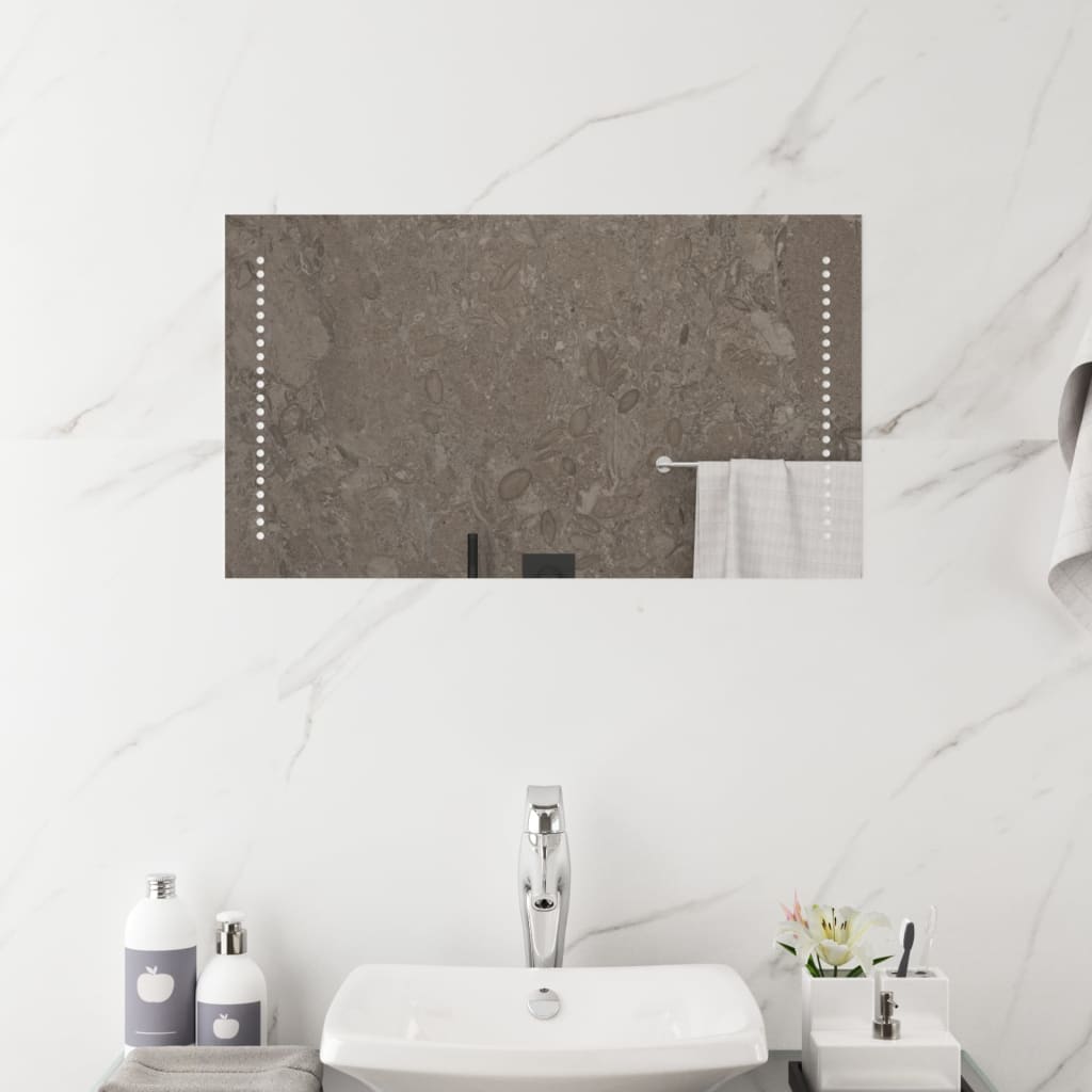 Miroir de salle de bain LED 40x70 cm