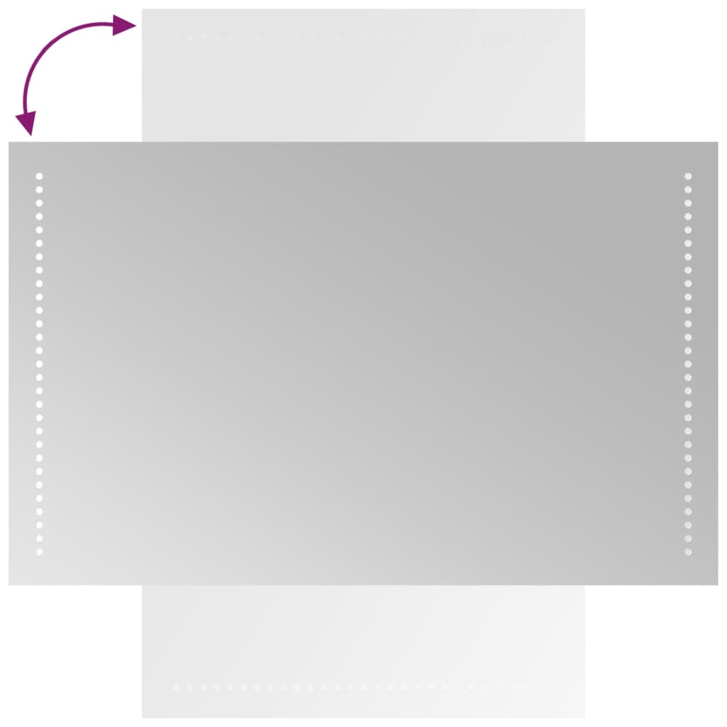 Miroir de salle de bain LED 50x80 cm