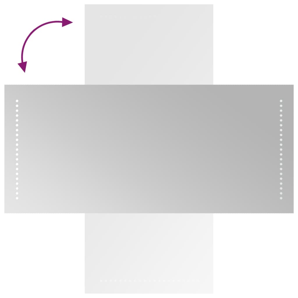 Miroir de salle de bain LED 40x90 cm