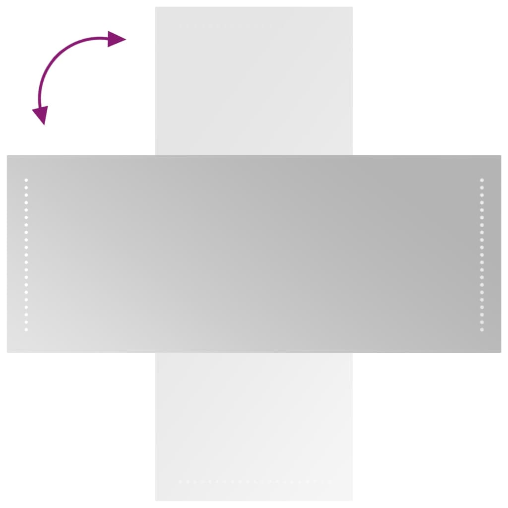 Miroir de salle de bain LED 40x100 cm