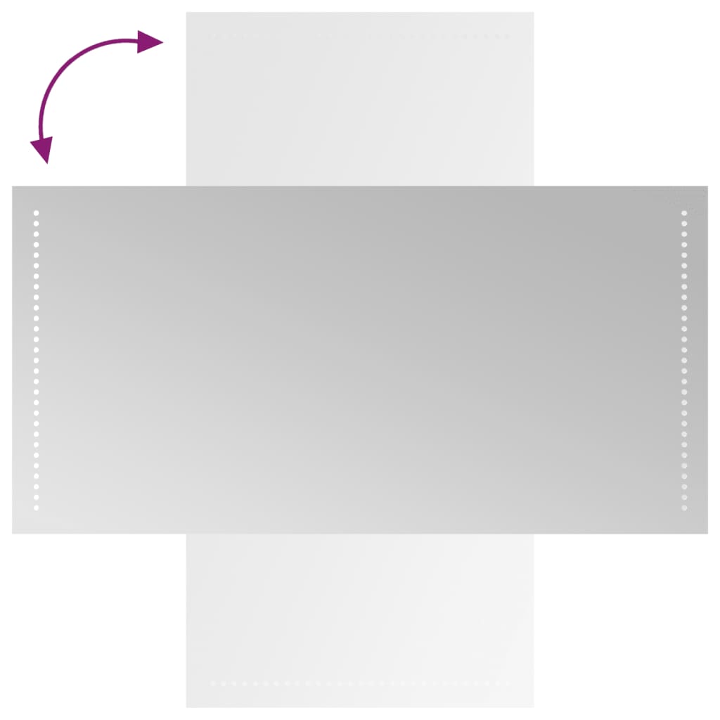 Miroir de salle de bain LED 50x100 cm