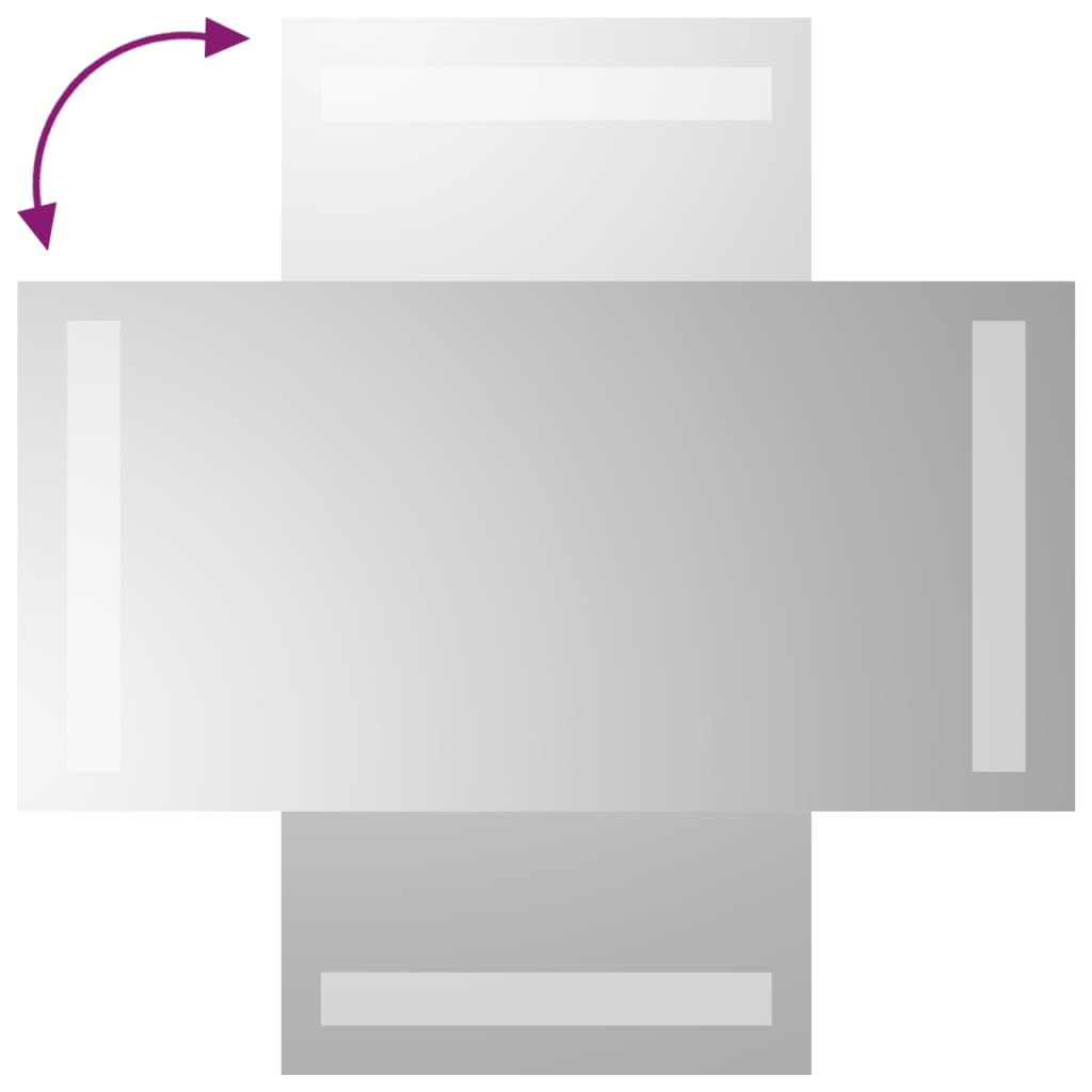 Miroir de salle de bain LED 20x40 cm