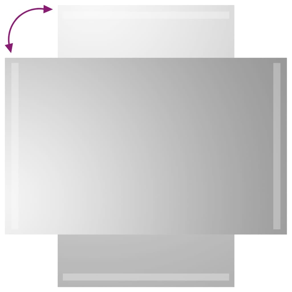 Miroir de salle de bain LED 50x80 cm
