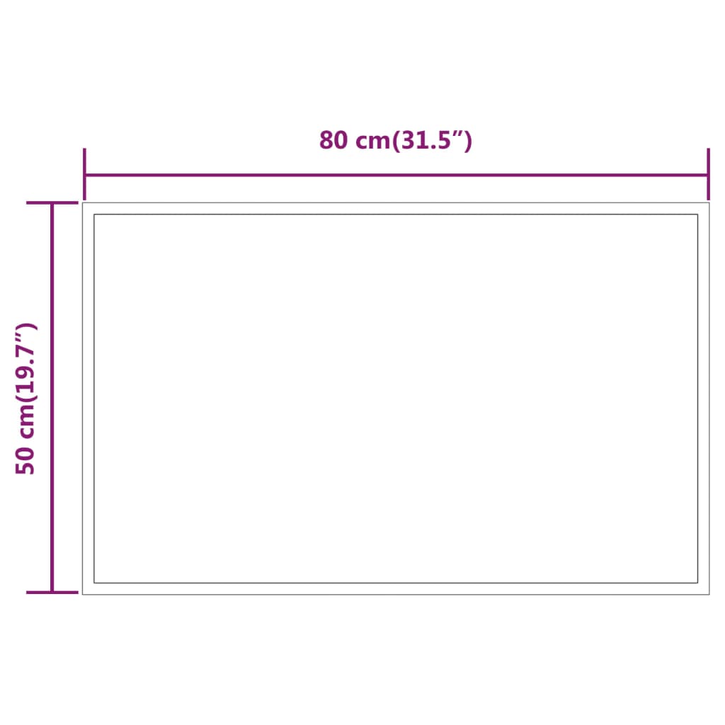 LED Bathroom Mirror 50x80 cm