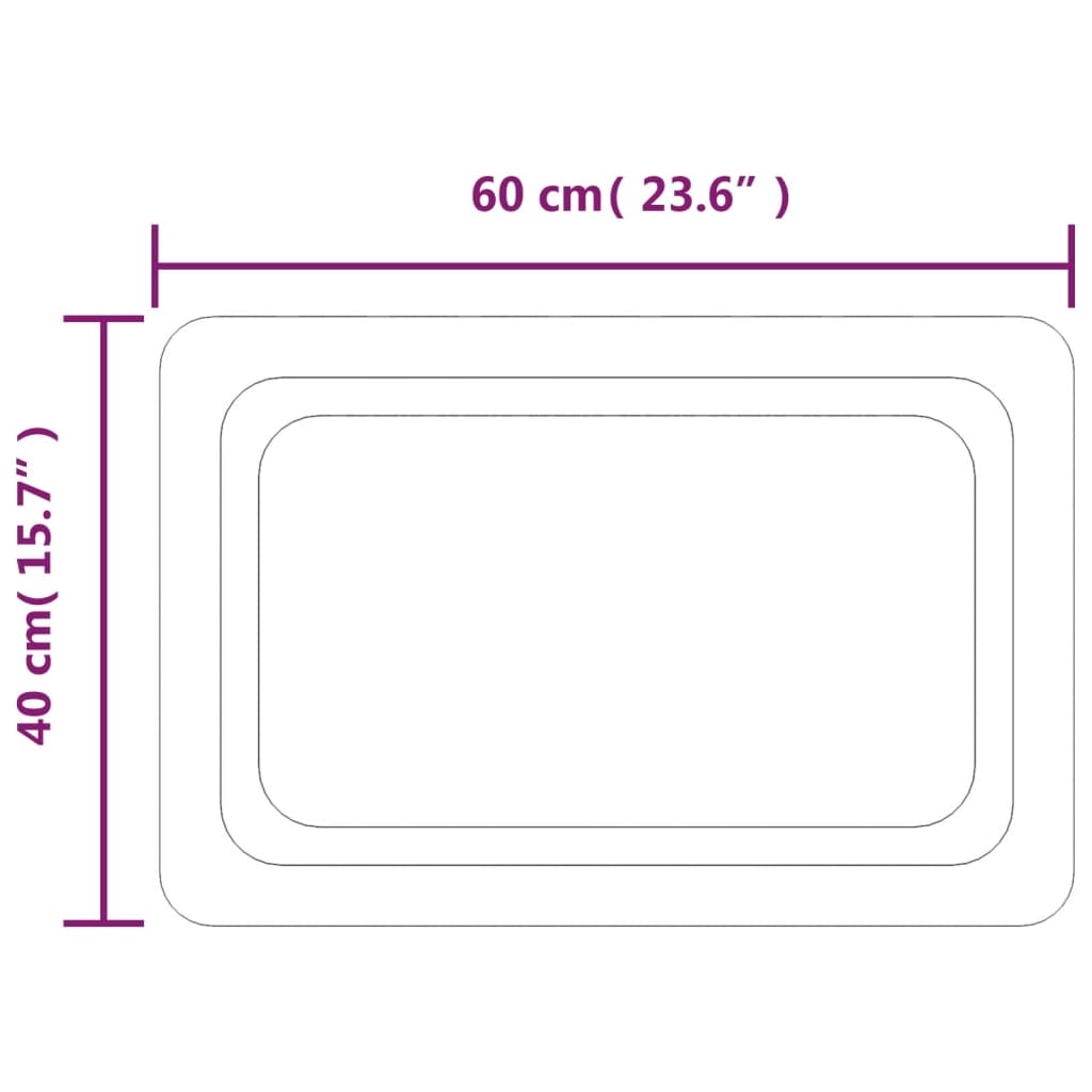LED Bathroom Mirror 40x60 cm
