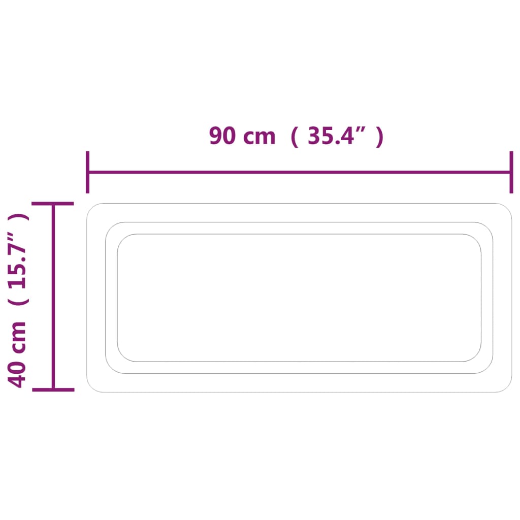 LED Bathroom Mirror 40x90 cm