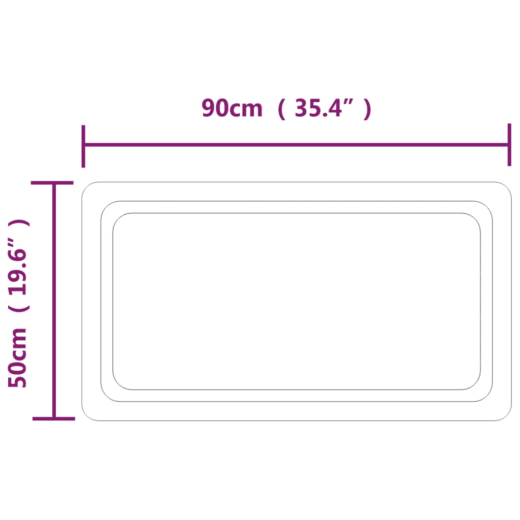 Miroir de salle de bain LED 50x90 cm